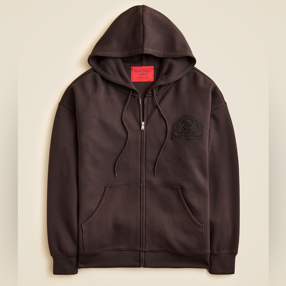 Alex Eagle X J. Crew Chocolate Brown Patch Hoodie